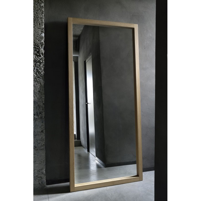 Ethnicraft Oak Light Frame Floor Mirror W90/D5/H200cm – Solid Oak-51299